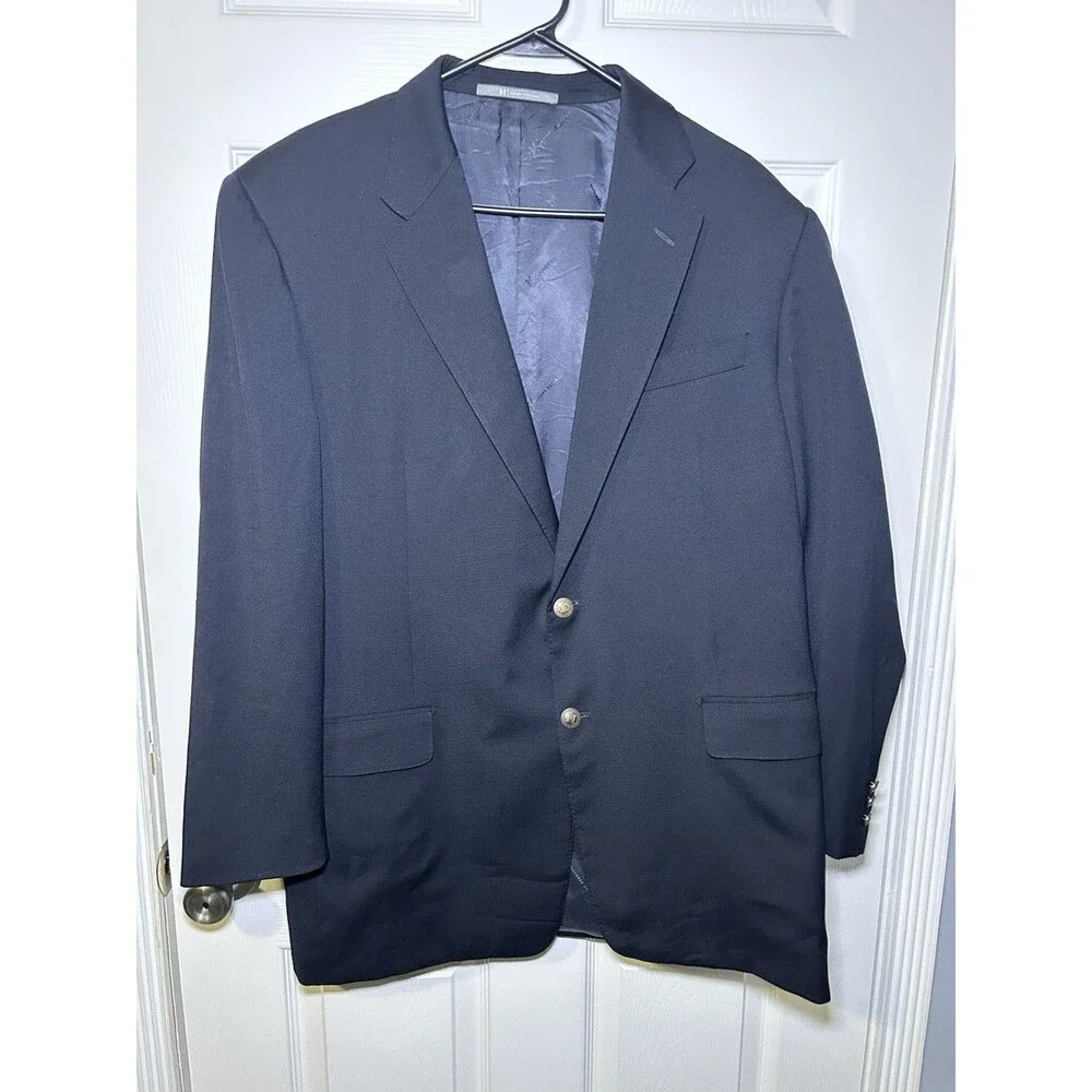 Hickey Freeman Men’s Madison Wool/Cashmere Sports Coat Blazer (BLACK) Size 44R